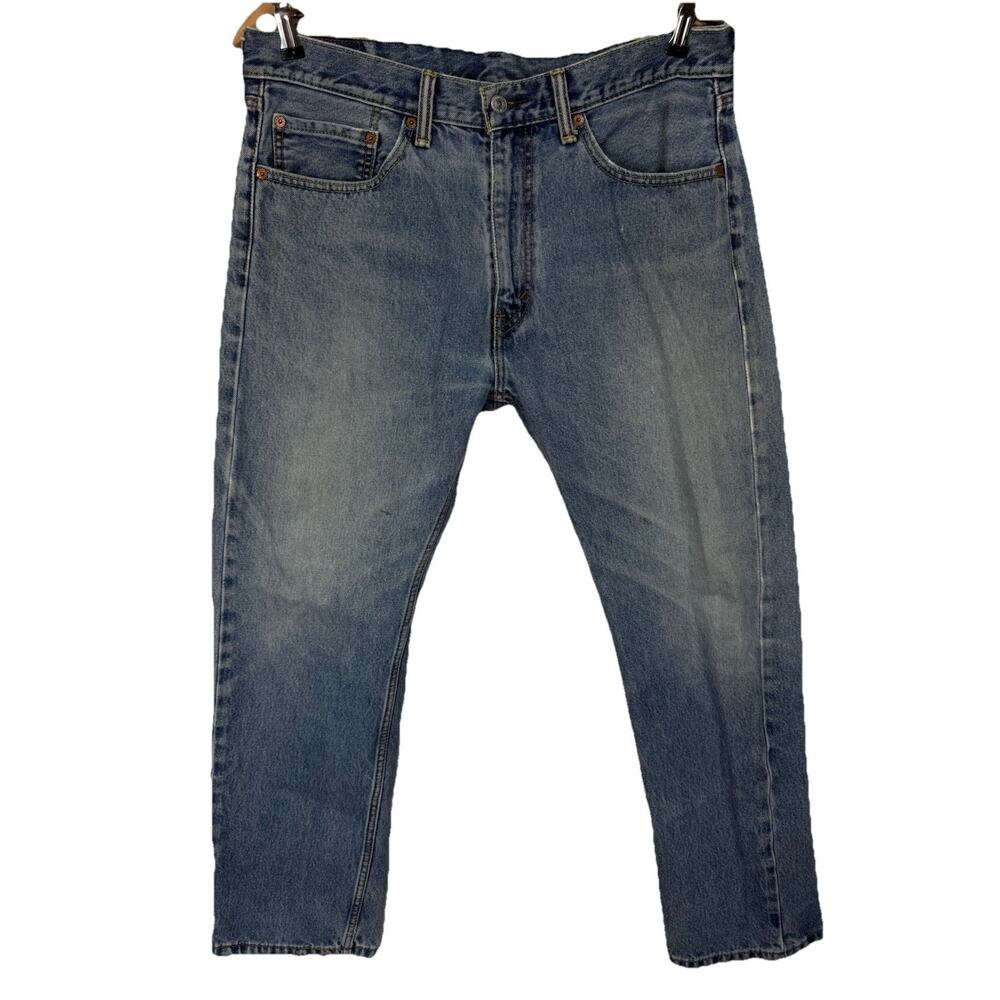 Levi’s 505 Jeans Mens 36X30 Regular Straight Red Tab Faded‎ Stained Grunge Work
